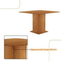 Mesa De Jantar Loren 90cm Mdf 4 Cad Copper Moderna Mobilia Veludo Creme/naturale Laminado - 6