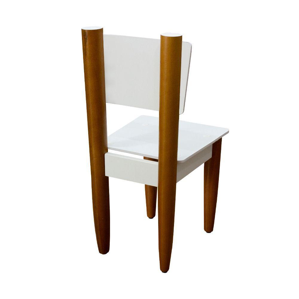 Cadeira Infantil Avião Palito Branca Assento Laminado Design Quarto Menina Menino Clean Mobília Decor - 2