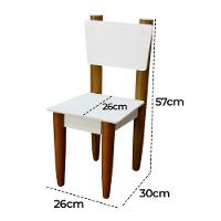 Cadeira Infantil Avião Palito Branca Assento Laminado Design Quarto Menina Menino Clean Mobília Decor - 3
