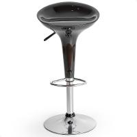 Banquetas Giratória Alta Tulipa Lotus Assento Abs Kit 02 Un Preto - 2