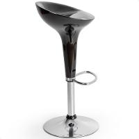 Banquetas Giratória Alta Tulipa Lotus Assento Abs Kit 02 Un Preto - 3