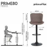 Banqueta Para Cozinha Americana Alta Bar Balcão P080 Kit 02 Unidades Marrom Café