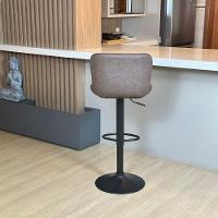 Banqueta Para Cozinha Americana Alta Bar Balcão P080 Kit 02 Unidades Marrom Café - 6