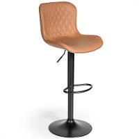 Banqueta Giratória Com Encosto Alta Para Cozinha Bancada Bar Caramelo - 1