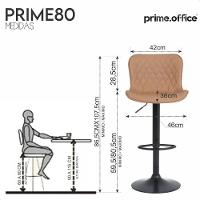 Banqueta Giratória Com Encosto Alta Para Cozinha Bancada Bar Caramelo - 3