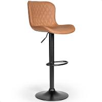 Banqueta Giratória Com Encosto Alta Para Cozinha Bancada Bar Caramelo - 6