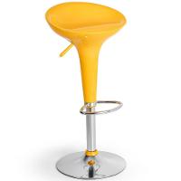 Banqueta Giratória Alta Tulipa Lotus Assento Abs Amarelo - 2