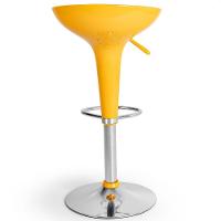 Banqueta Giratória Alta Tulipa Lotus Assento Abs Amarelo - 6