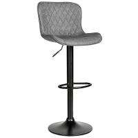 Banqueta Alta Para Cozinha Americana Bar Giratória Kit 04 Un Cinza - 6