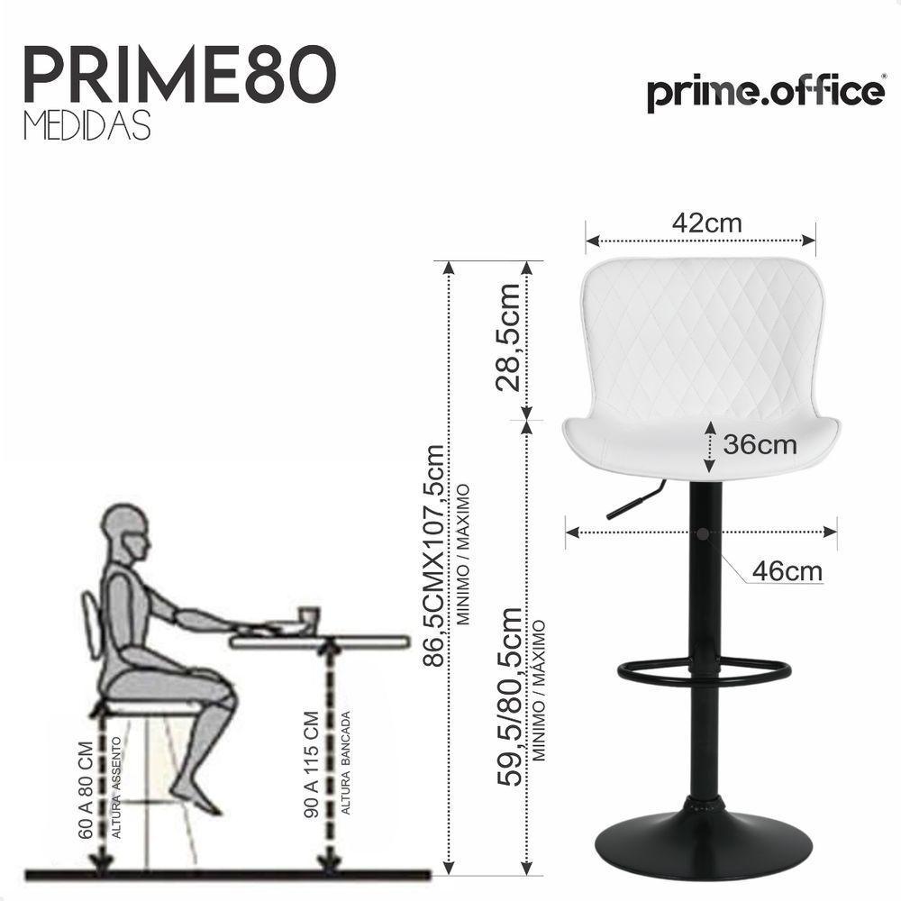 Banqueta Alta Para Cozinha Americana Bar Giratória Kit 04 Un Branco - 4