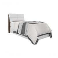 Cabeceira Box Solteiro 0,88 Isis Malbec Com Painel Class Branco - Framar Móveis - 5