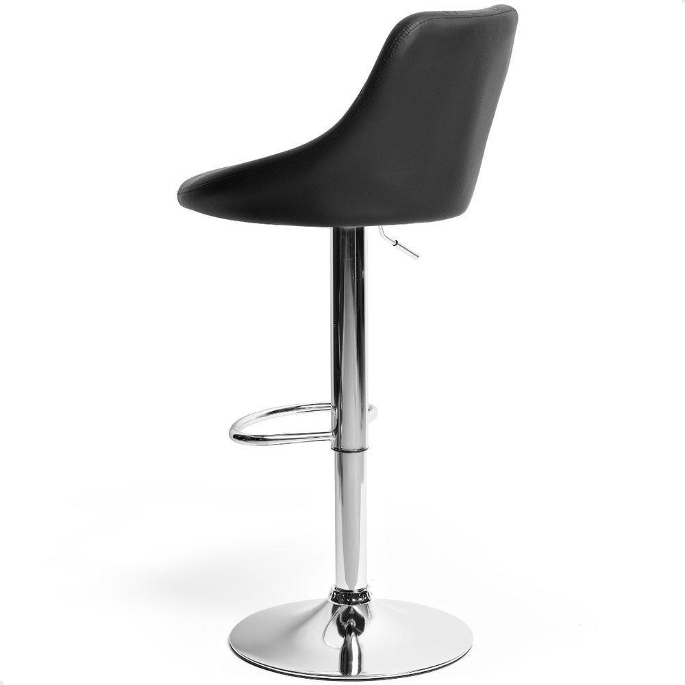 Banqueta Alta Giratória Milano Cozinha Americana Bar Kit 03 Preto - 8