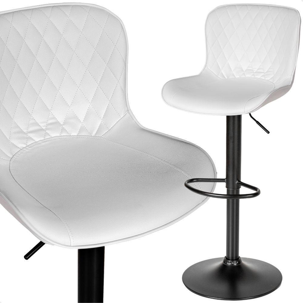 Banqueta Alta Giratória Com Encosto Cozinha Bar Kit 03 Un Branco - 5