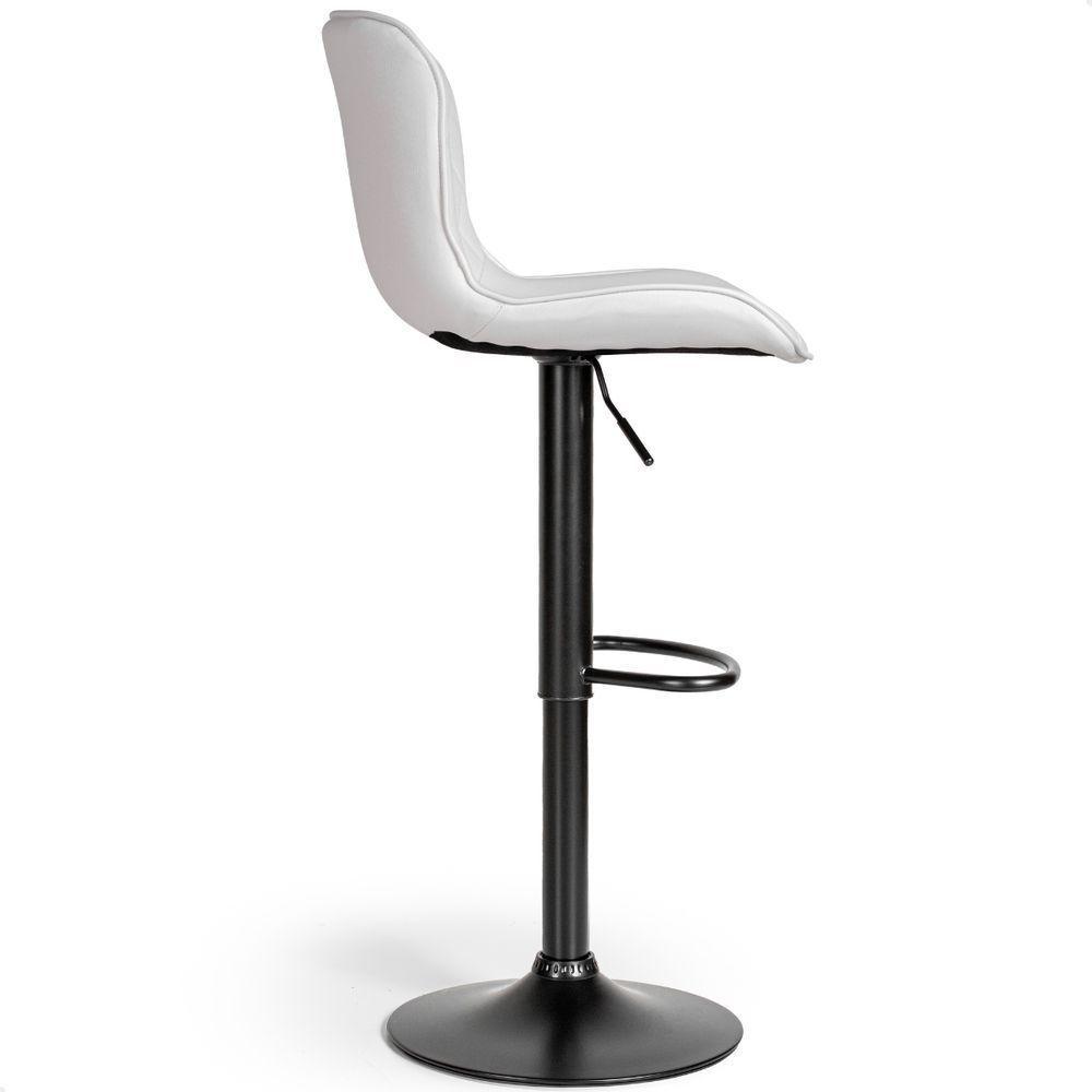 Banqueta Alta Giratória Com Encosto Cozinha Bar Kit 03 Un Branco - 7