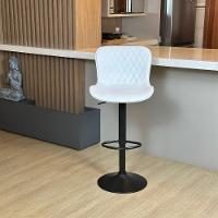 Banqueta Alta Giratória Com Encosto Cozinha Bar Kit 03 Un Branco - 2