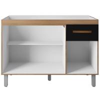 Balcao Sem Tampo Para Pia 120cm 9430 Savana Preto Mobbs Savana Preto - 5