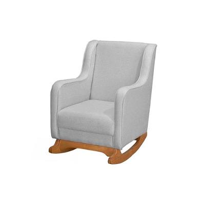 Poltrona De Amamentação Com Balanç Aquila Linho Ds Home Linho Cinza