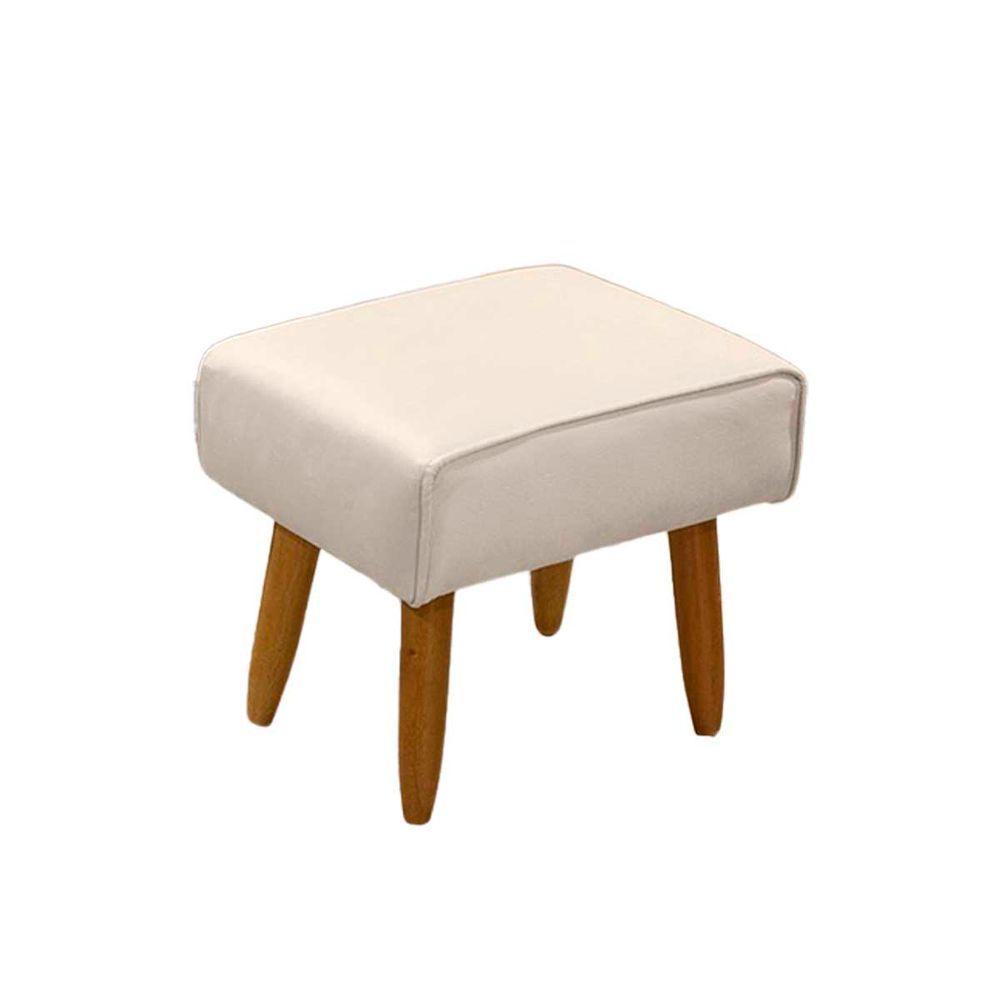 Poltrona De Amamentação Com Balanço Com Puff Aquila Linho Ds Home Veludo Off White - 3