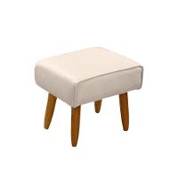 Poltrona De Amamentação Com Balanço Com Puff Aquila Linho Ds Home Veludo Off White - 3