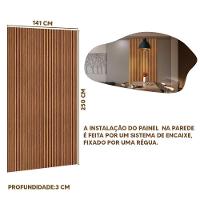 Painel Ripado Modular Revestimento Placa Para Tv Até 60 Pol Nature Fosco Nature Fosco - 4