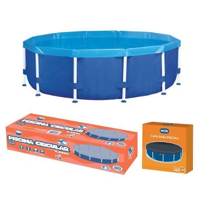 Piscina Redonda 4500 Litros Estruturada Com Capa Mor