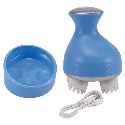 Massageador Portátil Cabeça E Pescoço Shiatsu Usb Com 2 Velocidades Azul