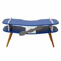 Mesa Avião Azul Com Hélice E Pés Palito Design Criativo Mesa Desenho Quarto Menina Menino Infantil Mobília Decor - 3