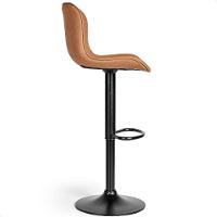 Kit 05 Un Banqueta Alta Para Cozinha Americana Bar Giratória Caramelo - 10