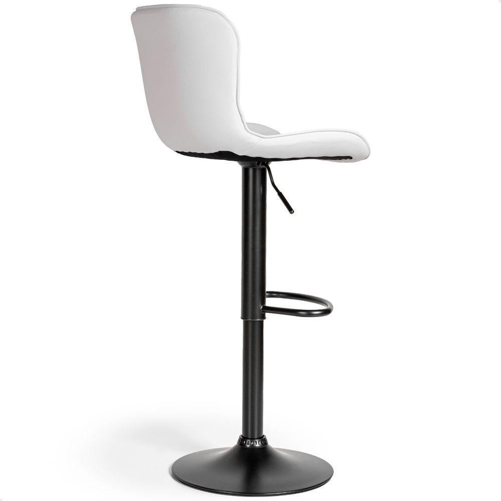 Kit 05 Un Banqueta Alta Para Cozinha Americana Bar Giratória Branco - 9