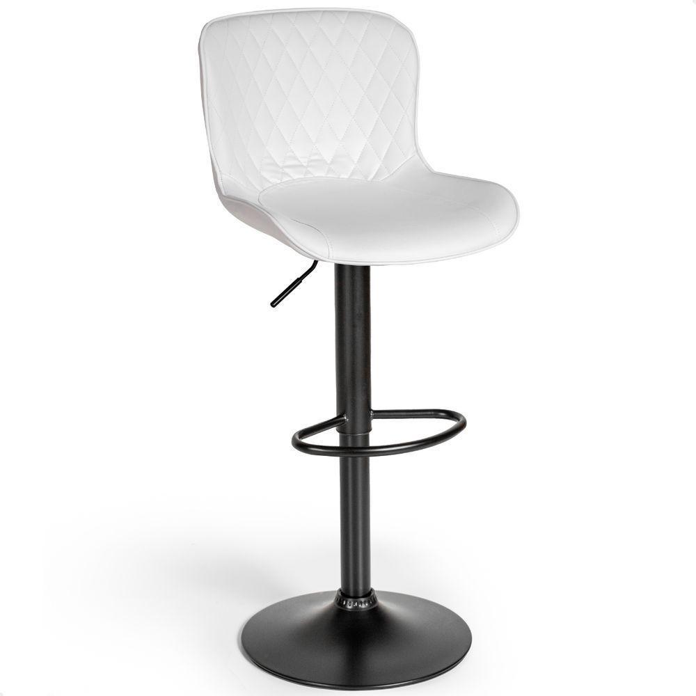 Kit 05 Un Banqueta Alta Para Cozinha Americana Bar Giratória Branco - 10