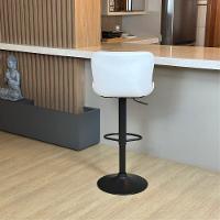 Kit 05 Un Banqueta Alta Para Cozinha Americana Bar Giratória Branco - 5