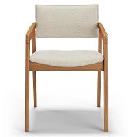 Kit 02 Cadeiras Para Sala De Jantar Estar Living Giorgia L02 Linho Champagne - Lyam Decor - 3