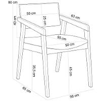 Kit 02 Cadeiras Para Sala De Jantar Estar Living Giorgia L02 Linho Champagne - Lyam Decor - 5