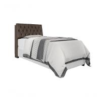 Cabeceira Box Solteiro 0,88 Isis Chocolate Com Capitonê Marrom - Framar Móveis - 3