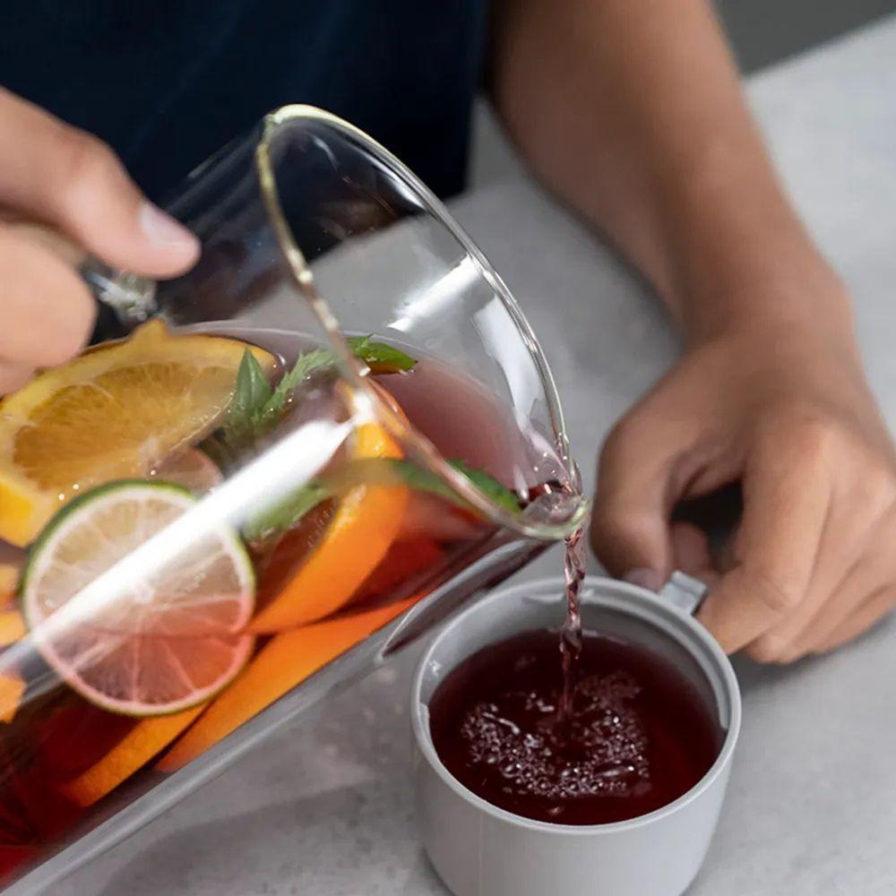 Jarra De Vidro Duplo Grande Tramontina Térmica Para Quentes E Frios 1 Litro - Cafés, Chás, Leite Tramontina - 4