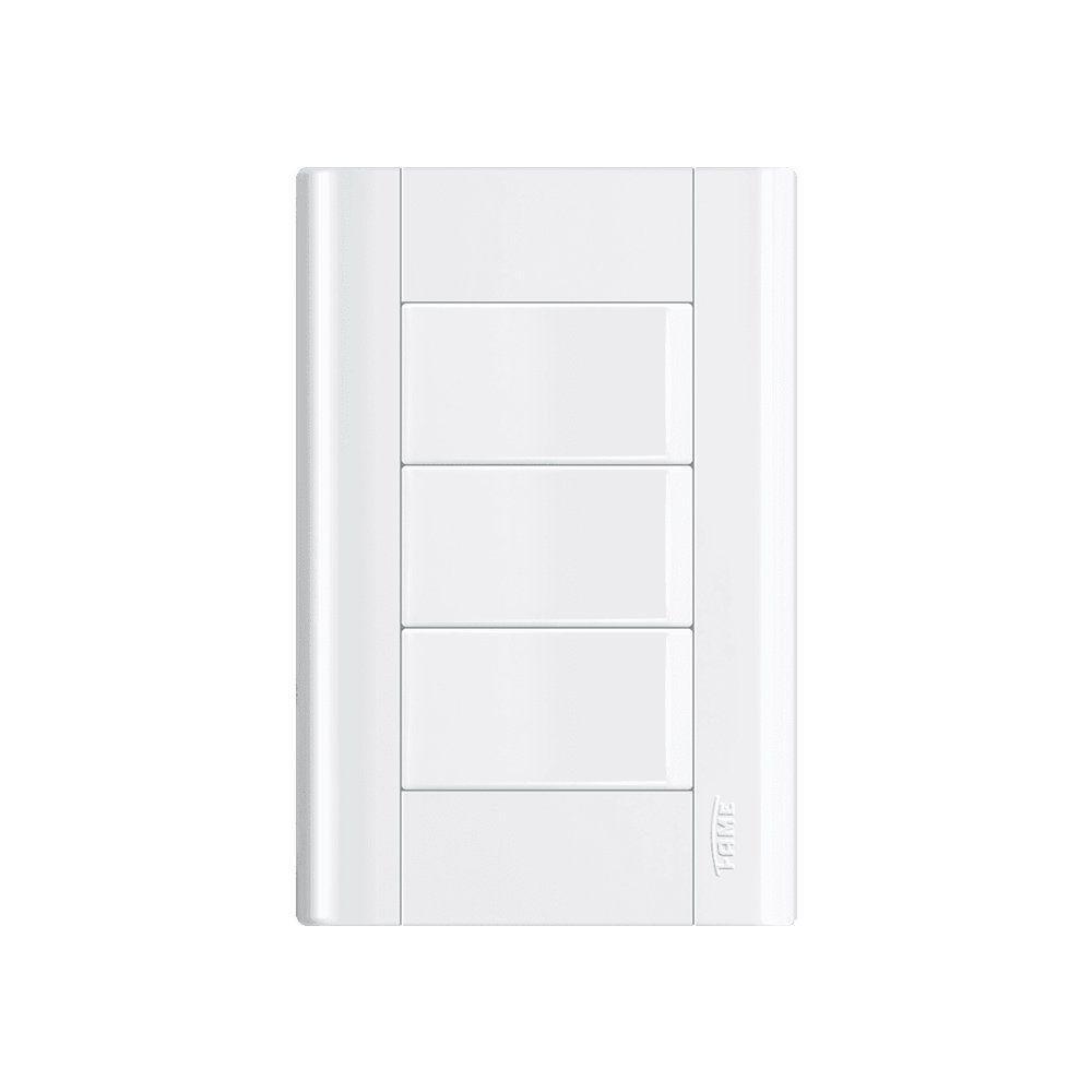 Interruptor Simples Triplo Fame Modulare Com Placa 4x2 Branco - 1