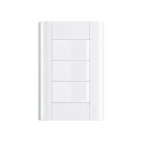 Interruptor Simples Triplo Fame Modulare Com Placa 4x2 Branco - 1