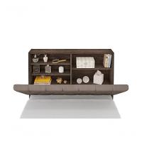 Cabeceira Box Solteiro 0,88 Isis Chocolate Com Capitonê Capuccino - Framar Móveis - 2