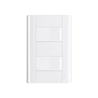 Interruptor Simples Duplo Fame Modulare Com Placa 4x2 Branco