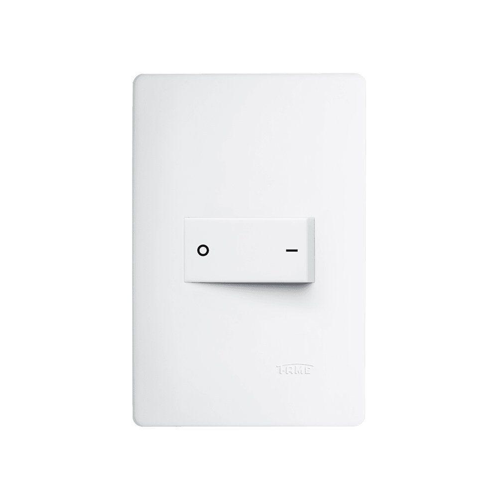 Interruptor Bipolar Simples Fame Habitat Com Placa 4x2 Branco - 1