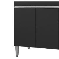 Balcao Para Pia Sem Tampo 118 Cm Tatiane Preto Reajl Moveis Preto - 6