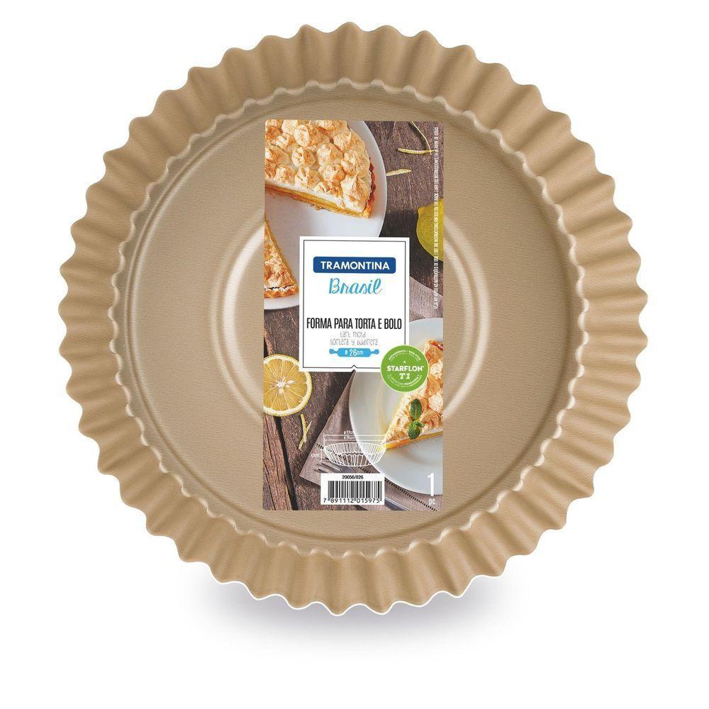 Forma Redonda Torta Bolo Tramontina Alumínio Antiaderente Starflon T1 Vermelho 26cm 1,8l Tramontina - 2