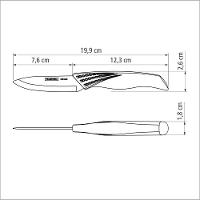 Faca Para Legumes E Frutas Tramontina Accurato Em Cerâmica Cabo Emborrachado E Bainha 3 Polegadas Tramontina - 3