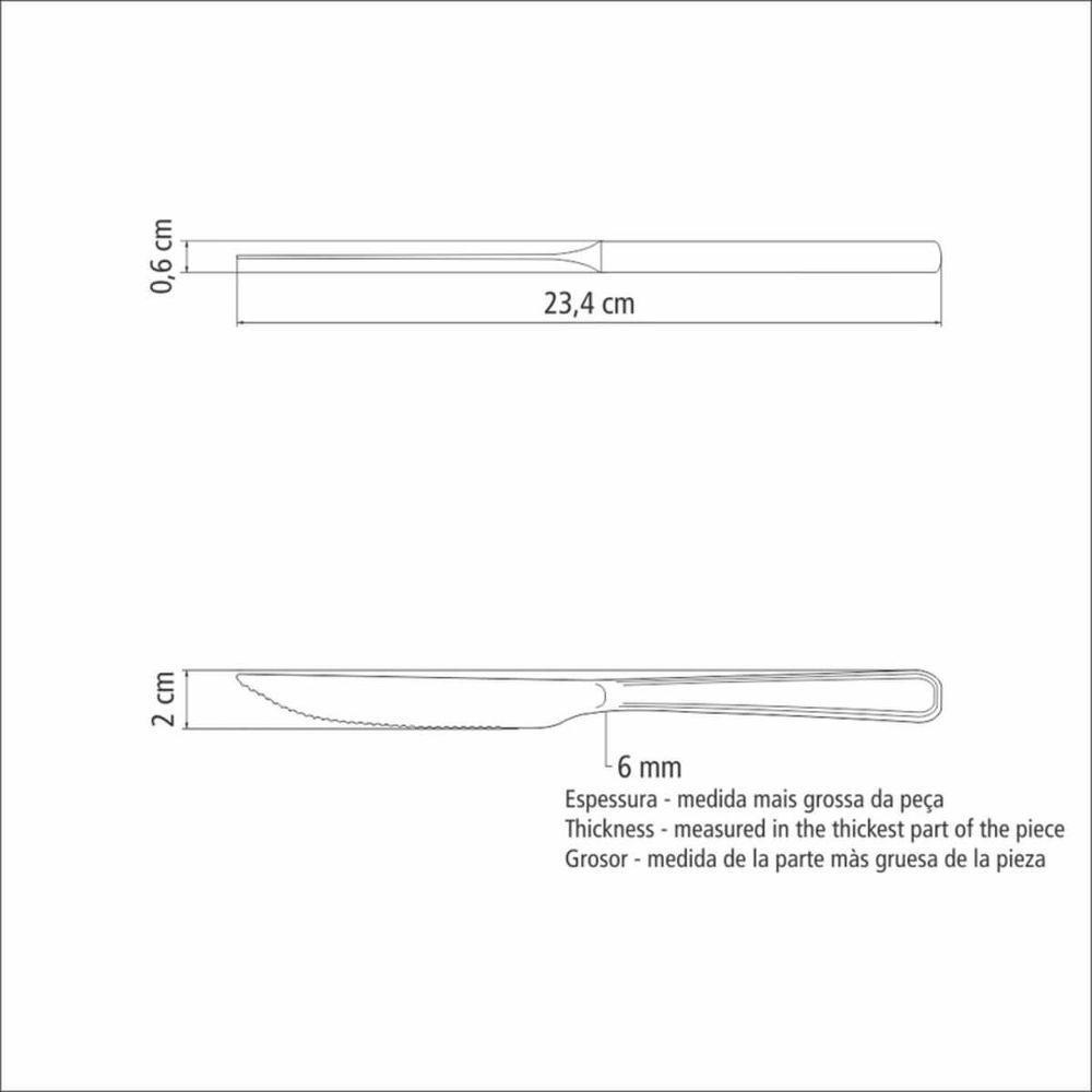 Faca Para Churrasco Tramontina Sonata Em Aço Inox Forjado - 2