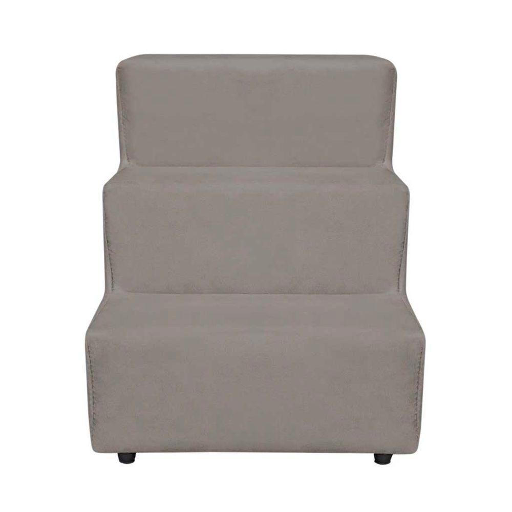 Escada Pet Almofadada 3 Degraus Para Cães E Gatos Veludo Cappucino - 3