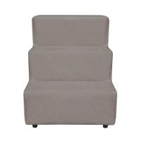 Escada Pet Almofadada 3 Degraus Para Cães E Gatos Veludo Cappucino - 3