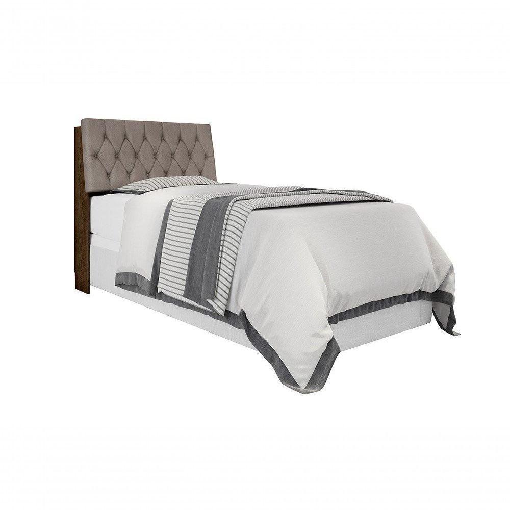 Cabeceira Box Solteiro 0,88 Isis Malbec Com Capitonê Capuccino - Framar Móveis - 4