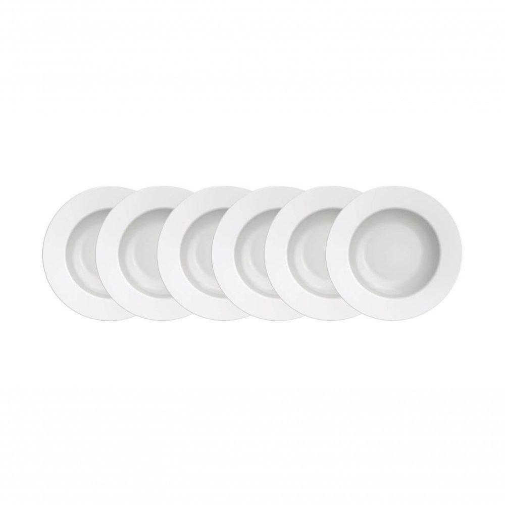 Conjunto De Pratos Fundo Tramontina Maria Augusta Em Porcelana 23cm 6 Peças - 3