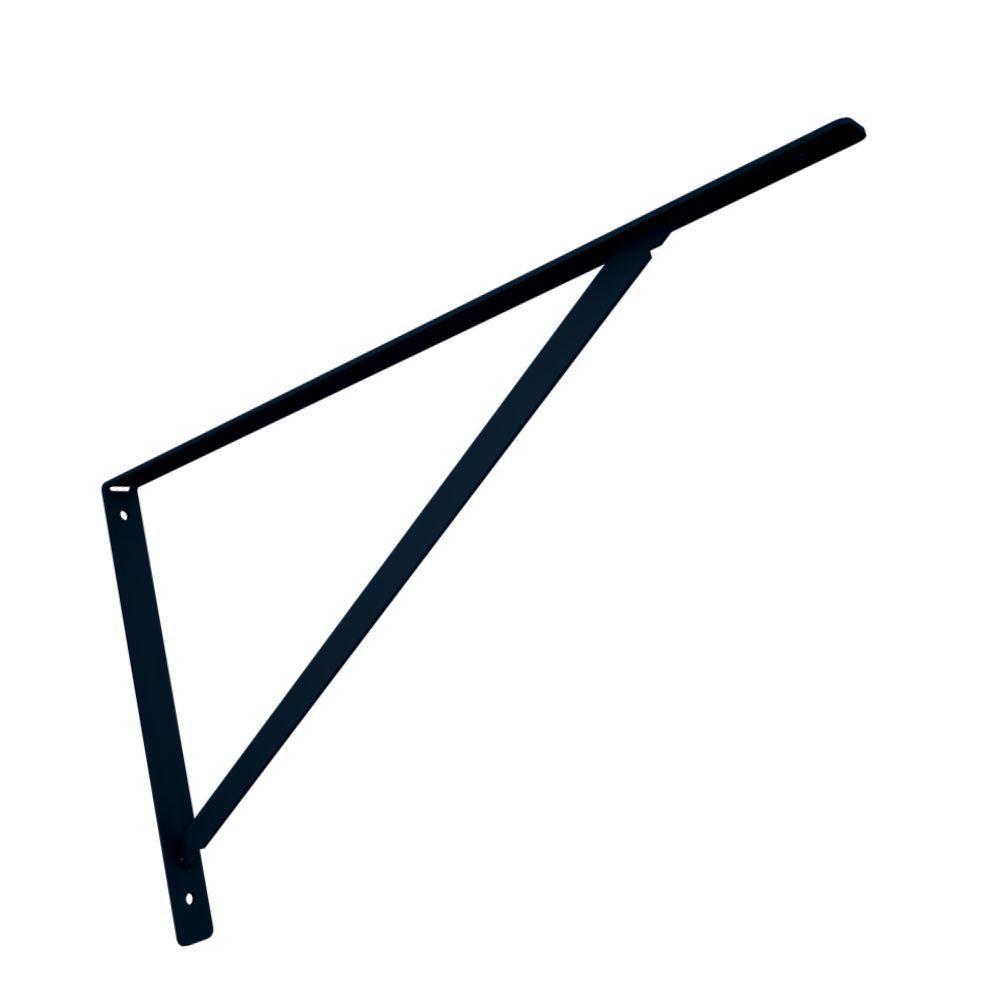 Cantoneira Mão Francesa Preta New 50 Cm Presto Para Estante - 1