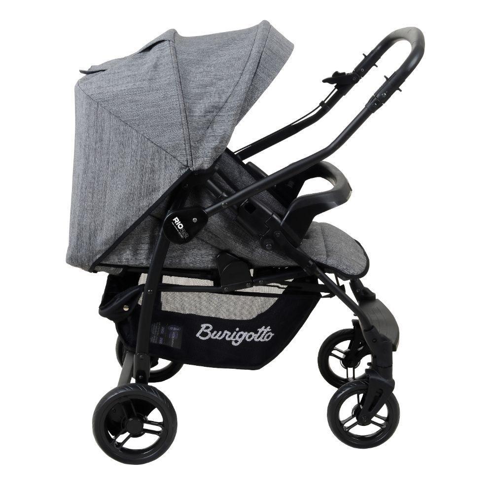 Carrinho De Bebê Burigotto Rio 22 Reversível Até 22kg Cinza Mesclado - 3